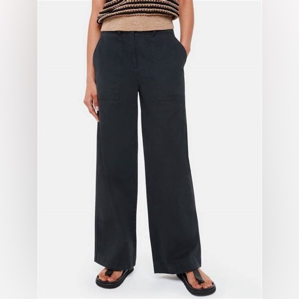 Whistles Ruth Wide Leg Trouser Relaxed Black